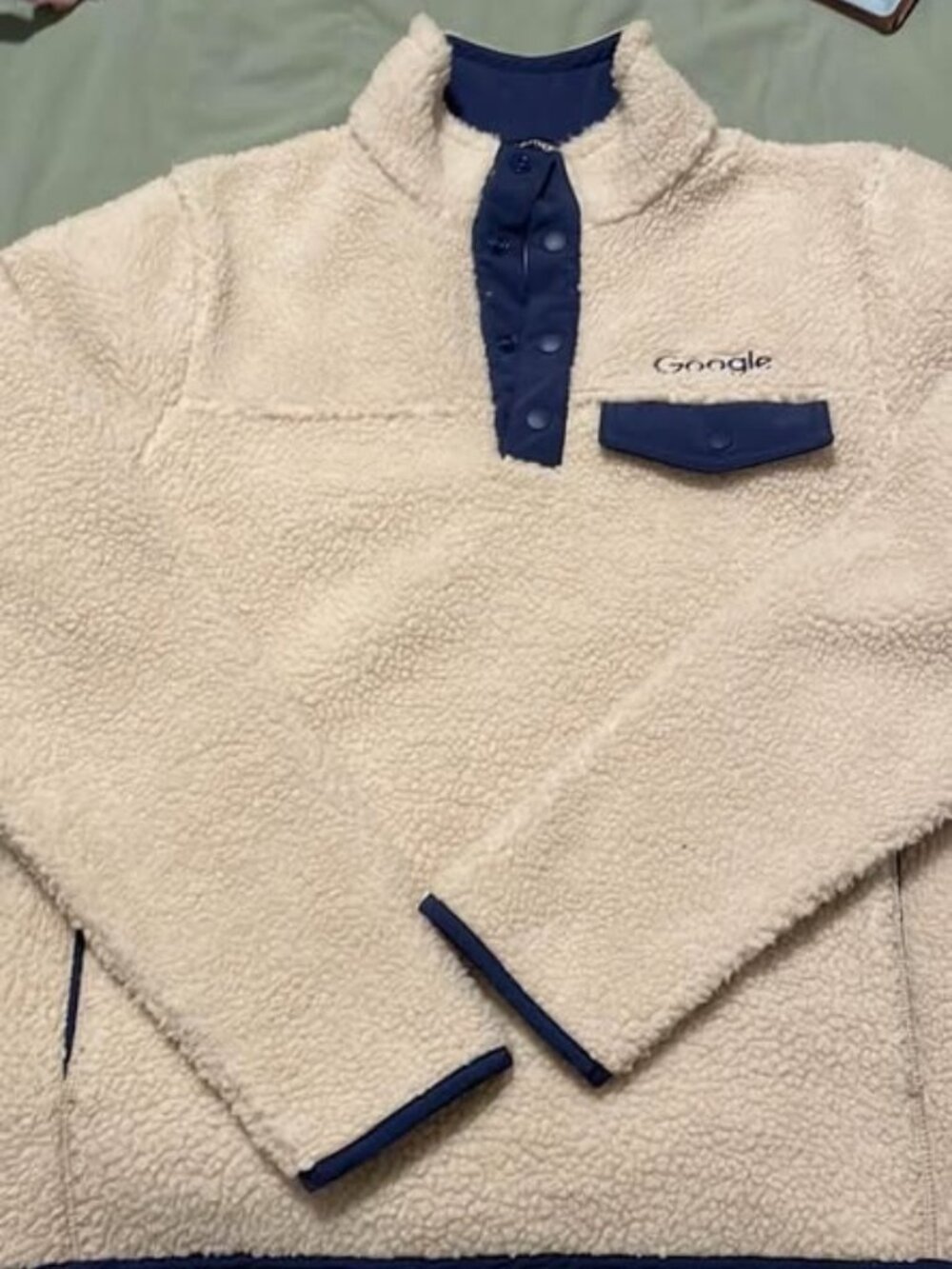 Port Authority Beige Embroidered Company Logo XS